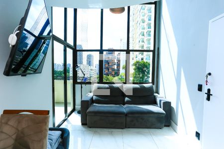 sala  de apartamento à venda com 1 quarto, 62m² em Paraíso do Morumbi, São Paulo