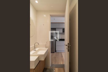 Banheiro de kitnet/studio à venda com 1 quarto, 24m² em Perdizes, São Paulo