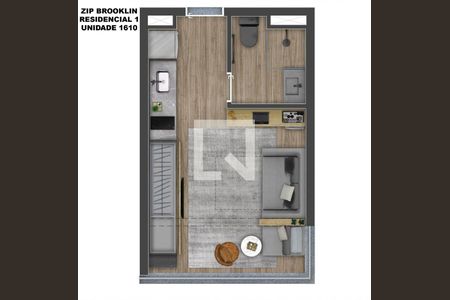 Kitnet/Studio à venda com 1 quarto, 21m² em Vila Cordeiro, São Paulo