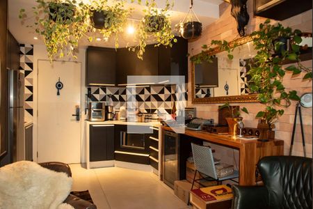 Sala/Cozinha de apartamento para alugar com 1 quarto, 40m² em Vila Clementino, São Paulo