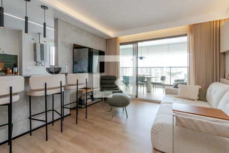 Sala de apartamento à venda com 2 quartos, 92m² em Jardim das Acacias, São Paulo