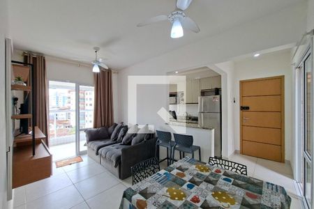 Sala de apartamento para alugar com 1 quarto, 56m² em Vila Caiçara, Praia Grande
