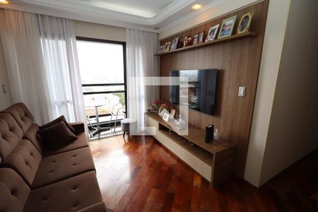 Sala de TV de apartamento à venda com 3 quartos, 92m² em Vila Curuçá, Santo André