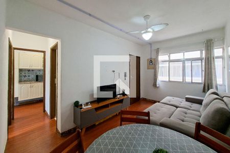 Sala de apartamento para alugar com 1 quarto, 45m² em Boqueirão, Praia Grande