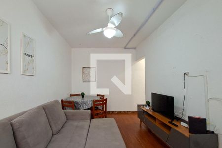 Sala de apartamento para alugar com 1 quarto, 45m² em Boqueirão, Praia Grande