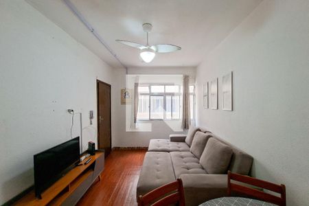 Sala de apartamento para alugar com 1 quarto, 45m² em Boqueirão, Praia Grande