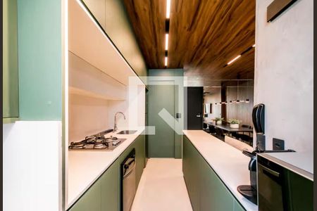 Cozinha de apartamento à venda com 1 quarto, 50m² em Alphaville Industrial, Barueri