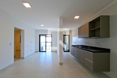 Sala/cozinha  de apartamento para alugar com 2 quartos, 65m² em Maracanã, Praia Grande