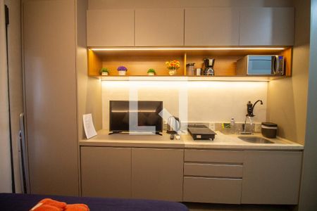 Sala / Quarto - Studio de kitnet/studio para alugar com 1 quarto, 26m² em Jardim das Acacias, São Paulo
