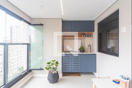 Varanda Gourmet de apartamento para alugar com 3 quartos, 87m² em Jardim Bela Vista, Santo André