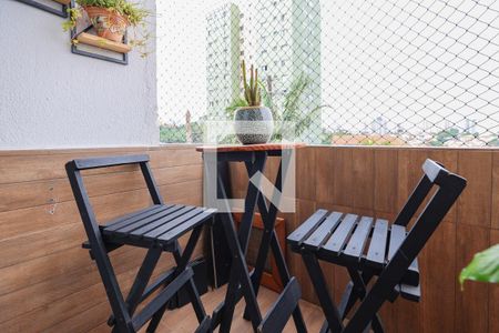 Varanda da Sala de apartamento à venda com 2 quartos, 54m² em Jardim Monte Alegre, Taboão da Serra