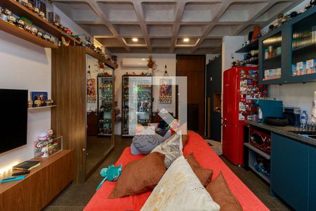 Sala - Cozinha de apartamento à venda com 1 quarto, 86m² em Cidade Monções, São Paulo