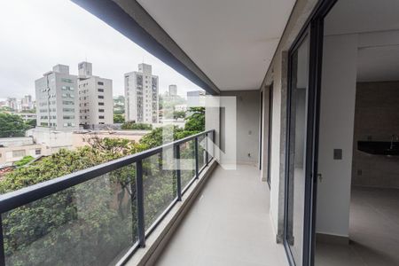 Varanda na Sala de apartamento para alugar com 3 quartos, 98m² em Lourdes, Belo Horizonte
