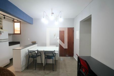 Sala de apartamento para alugar com 1 quarto, 40m² em Jardim Tejereba, Guarujá