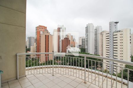 Varanda da Sala de apartamento para alugar com 1 quarto, 53m² em Moema, São Paulo
