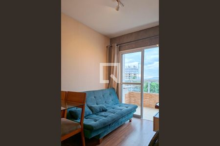 Sala de apartamento para alugar com 1 quarto, 39m² em Aviação, Praia Grande