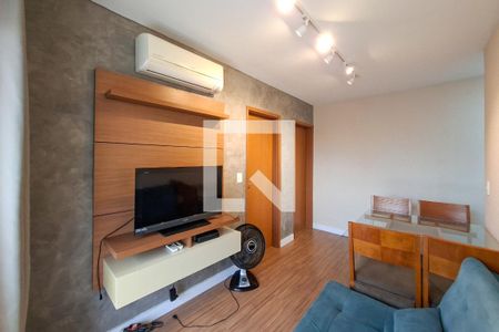 Sala de apartamento para alugar com 1 quarto, 39m² em Aviação, Praia Grande