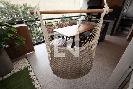 Varanda da Sala de apartamento à venda com 3 quartos, 109m² em Vila Gilda, Santo André