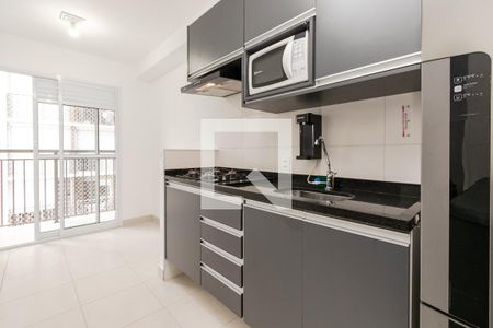 Sala/ Cozinha de apartamento para alugar com 1 quarto, 28m² em Jardim Caravelas, São Paulo