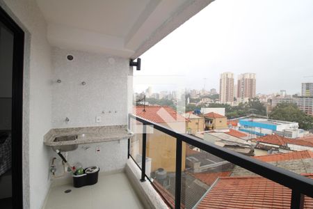 Sala / Cozinha - Varanda de apartamento para alugar com 1 quarto, 29m² em Jardim São Paulo, São Paulo