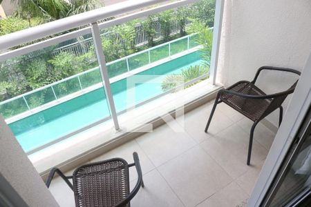 Varanda da Sala de apartamento para alugar com 1 quarto, 45m² em Várzea da Barra Funda, São Paulo