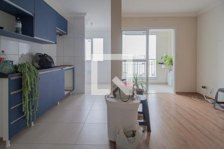 Sala/Sala de jantar/Cozinha de apartamento para alugar com 2 quartos, 55m² em Jardim Itapark, Mauá