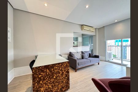 Sala/quarto de apartamento para alugar com 1 quarto, 48m² em Vila Nova Conceição, São Paulo