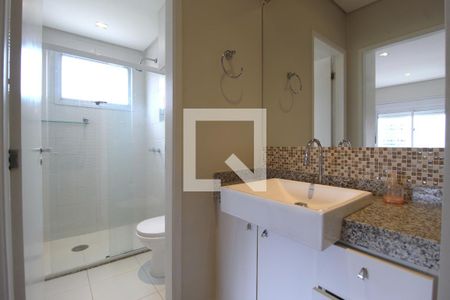 Banheiro da Suíte de apartamento à venda com 1 quarto, 56m² em Vila Olímpia, São Paulo