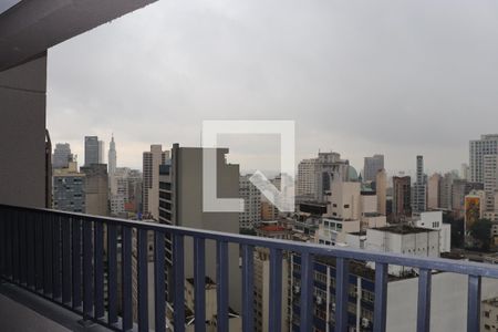 Varanda de kitnet/studio para alugar com 1 quarto, 27m² em Bela Vista, São Paulo
