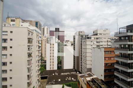 Vista da Sala de Estar e Jantar de apartamento à venda com 1 quarto, 49m² em Cerqueira César, São Paulo