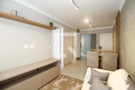 Sala de Estar e Jantar de apartamento à venda com 1 quarto, 49m² em Cerqueira César, São Paulo