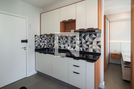 Sala / Cozinha de apartamento para alugar com 1 quarto, 30m² em Consolação, São Paulo