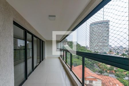 Varanda da Sala de apartamento à venda com 4 quartos, 210m² em Santa Lúcia, Belo Horizonte