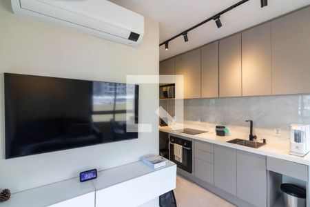 Sala de apartamento para alugar com 1 quarto, 39m² em Indianópolis, São Paulo