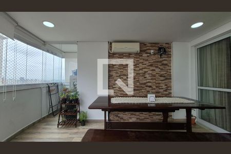 Varanda  de apartamento à venda com 3 quartos, 126m² em Vila Scarpelli, Santo André