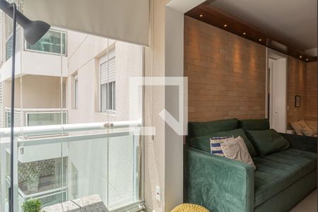 Varanda da Sala de apartamento à venda com 1 quarto, 47m² em Bela Vista, São Paulo
