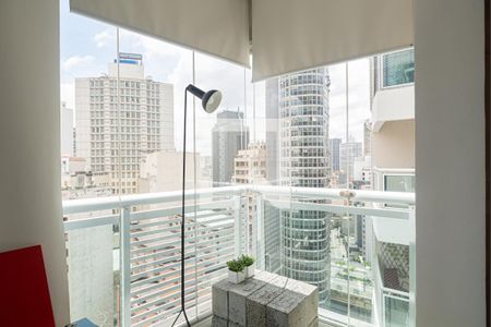 Varanda da Sala de apartamento à venda com 1 quarto, 47m² em Bela Vista, São Paulo
