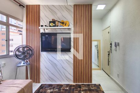 Sala de apartamento para alugar com 1 quarto, 34m² em Canto do Forte, Praia Grande