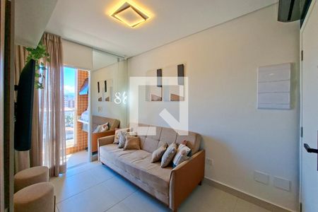 sala de apartamento para alugar com 1 quarto, 37m² em Boqueirão, Praia Grande