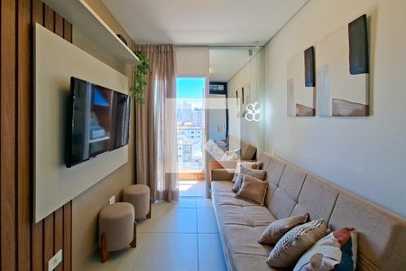 sala de apartamento para alugar com 1 quarto, 37m² em Boqueirão, Praia Grande