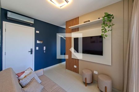 sala de apartamento para alugar com 1 quarto, 37m² em Boqueirão, Praia Grande