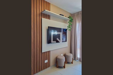 sala de apartamento para alugar com 1 quarto, 37m² em Boqueirão, Praia Grande