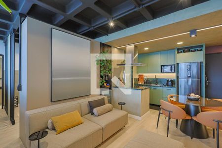 Sala/Cozinha de apartamento à venda com 1 quarto, 50m² em Funcionários, Belo Horizonte