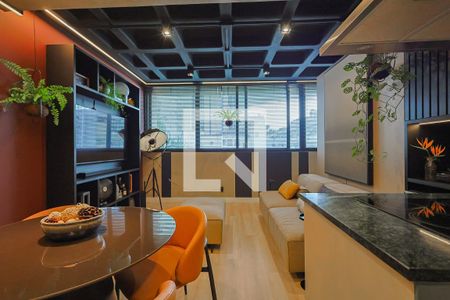 Sala/Cozinha de apartamento à venda com 1 quarto, 50m² em Funcionários, Belo Horizonte