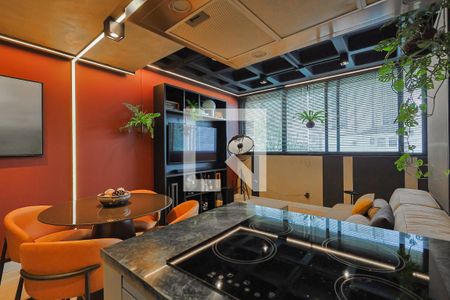 Sala/Cozinha de apartamento à venda com 1 quarto, 50m² em Funcionários, Belo Horizonte