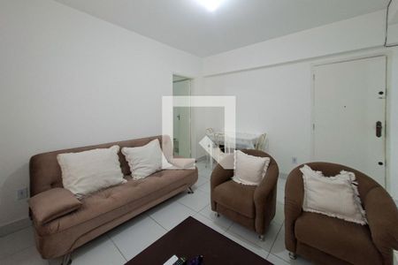 Sala de apartamento para alugar com 1 quarto, 45m² em Boqueirão, Praia Grande