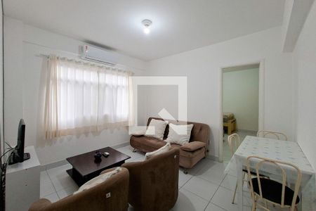 Sala de apartamento para alugar com 1 quarto, 45m² em Boqueirão, Praia Grande
