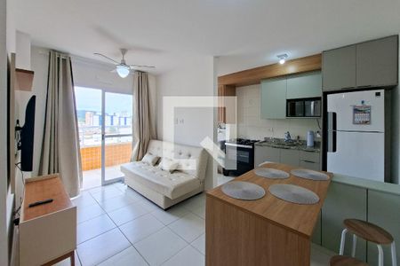 Sala de apartamento para alugar com 2 quartos, 60m² em Boqueirão, Praia Grande