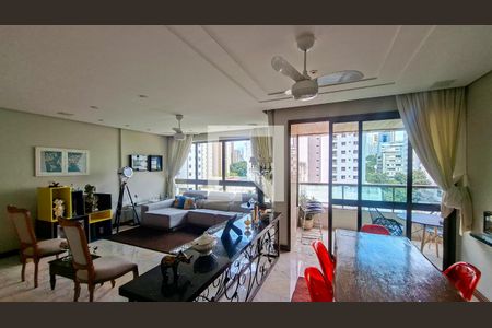 Sala de apartamento à venda com 4 quartos, 161m² em Funcionários, Belo Horizonte