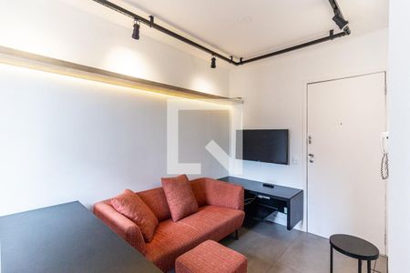 Sala de kitnet/studio para alugar com 1 quarto, 28m² em Santa Cecilia, São Paulo